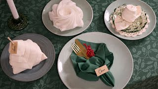 4 elegant napkin folding techniques - DIY by Søstrene Grene