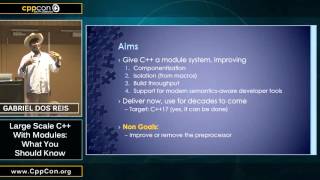 CppCon 2015: Gabriel Dos Reis “Large Scale C++ with Modules: What You Should Know\