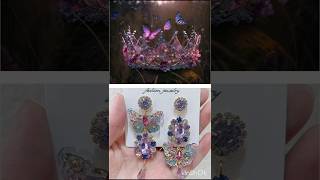 Beautiful crown 👑 vs Beautiful earings 😍 #fashion #aesthetic #earrings #crown #shorts #ytshorts