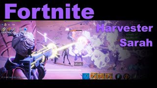 fortnite pve harvester sarah and into the storm encore final mission - fortnite harvester sarah build