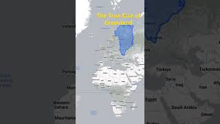 The True Size Of Greenland 🇬🇱  #geography #world #map