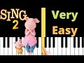 Sing 2 - Break Free - VERY EASY Piano Tutorial (Slow Version)