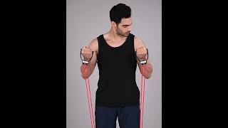 AJRO DEAL FULL BODY WORKOUT WITH RESISTANCE BANDS| program double toning tube #gym #sports #shoulder