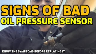 Symptoms of a Bad and Failing Oil Pressure Sensor Switch | Oil Pressure Gauge at 0 20 80 | Light On