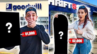 Who Can Find the MOST EXPENSIVE Item in a Thrift Store - Challenge