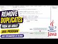 Remove Duplicates in Array Without Collections | Easy Explanation in Telugu | Interview questions