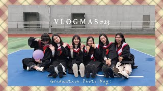 🎄VLOGMAS#23｜拍畢業照🎓、劇組交換禮物全記錄🎁、政大聖誕市集最後一天