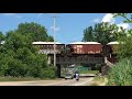 ns 4145 u0026 ex csx 7742 with eastbound gravel train on diamond street bridge