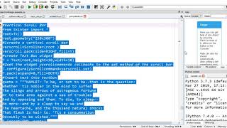 Python GUI Programming - Tkinter Horizontal and Vertical Scroll Bar Widget