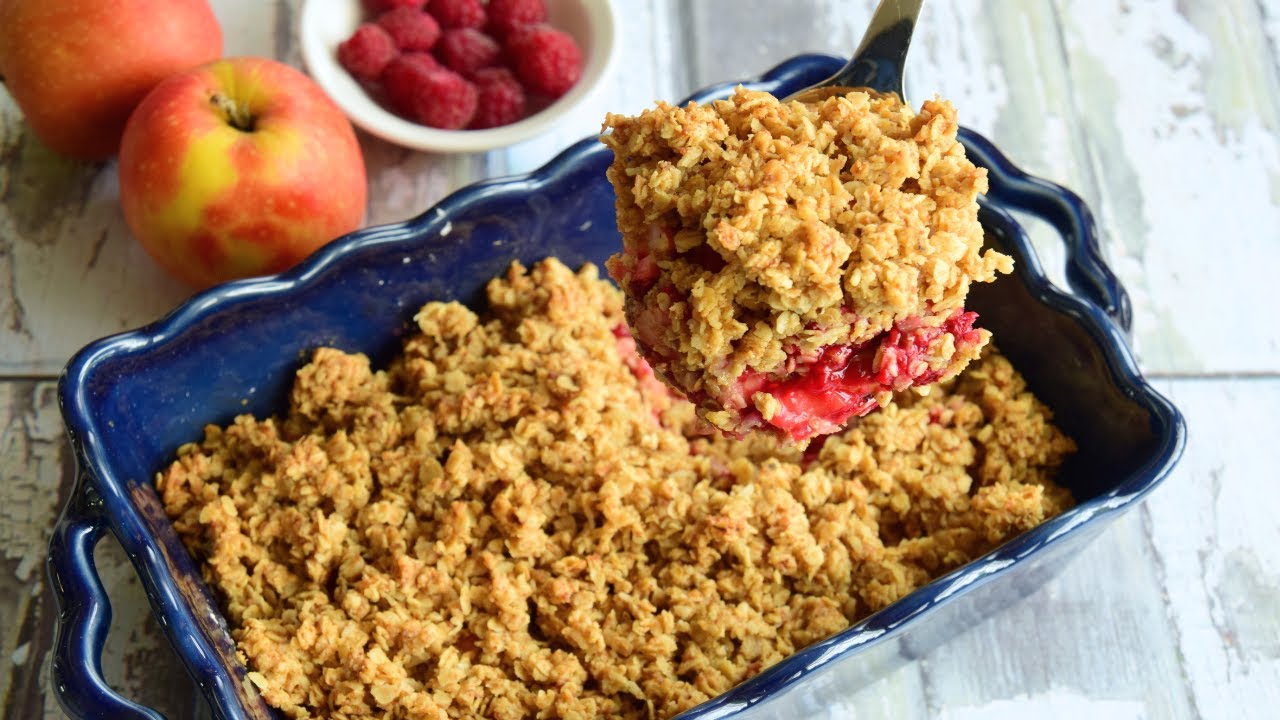 Dieses Haferflocken-Apfel-Himbeer-Dessert Ist Einfach Zuzubereiten, Ich ...