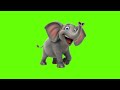 Joyful Jungle Elephant on Green Screen #greenscreenvideo #elephantgreenscreen