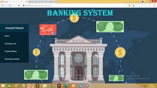 Basic Banking System using HTML,CSS,JS,PHP