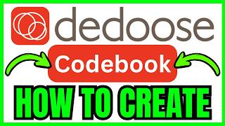 How To CREATE A CODEBOOK In Dedoose (QUICK & EASY) 2026