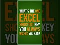 ⚠️ NEW! The BEST Excel Shortcut EVER? #shorts