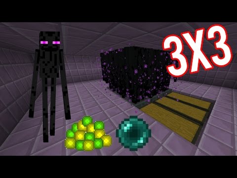 Minecraft Easy Big Enderman Farm 3x3 XP+Ender Pearl 2D and 3D tutorial Minecraft Easy Big Enderman Farm 3x3 XP+Ender Pearl 2D and 3D tutorial
