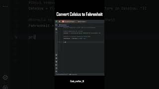 🌡 Python Program to Convert Celsius to Fahrenheit | Beginner Friendly Tutorial