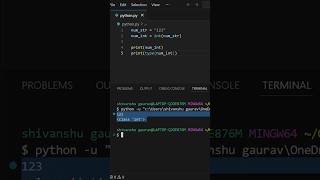 how to convert string to an integer ( python for beginners ) #python #strings