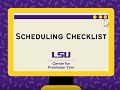 Schedule Checklist