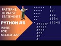 Python - Nested Looping : Outer and Inner Loops, Iterative Statements : while, Nested loop