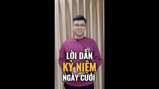 MC VIỆT ANH - LỜI DẪN KỶ NIỆM NGÀY CƯỚI #shorts