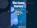 Text Convo Starters #shorts - Like this video 👍  Leave a comment 👉