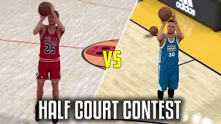 CAN STEVE KERR BEAT STEPH CURRY IN A HALF COURT CONTEST? NBA 2K17!