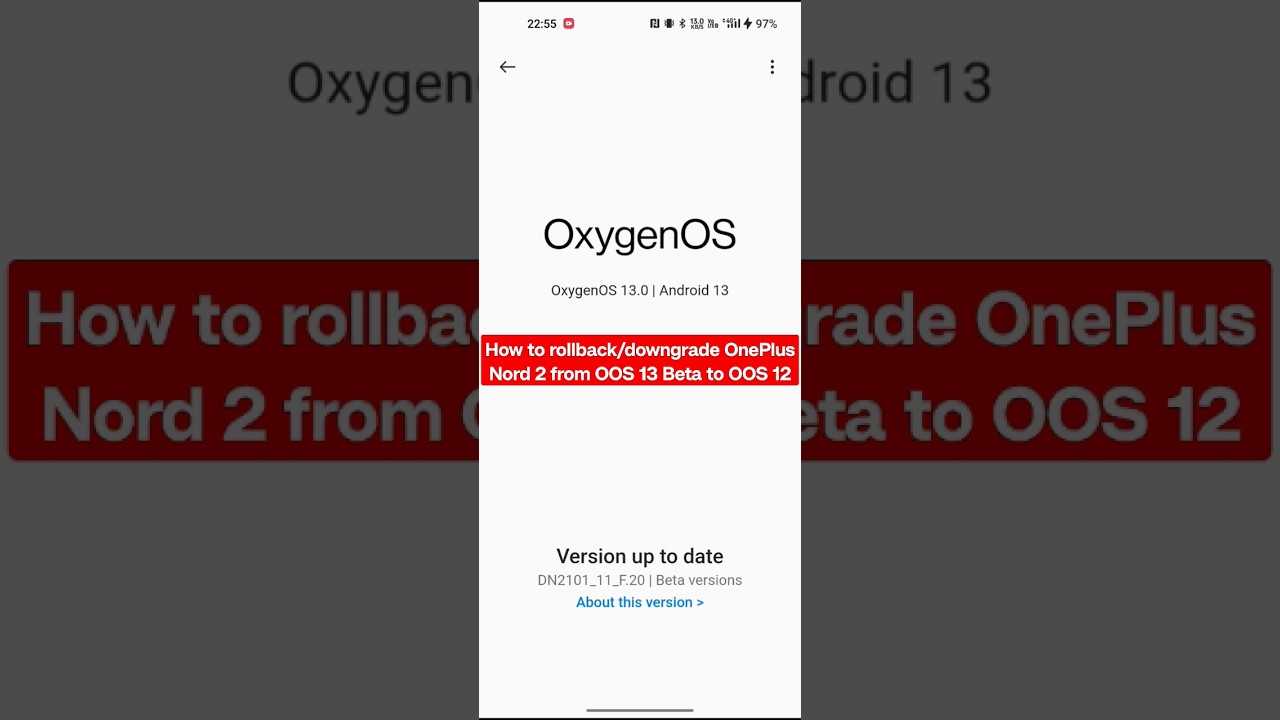 How to restore/downgrade any OnePlus Nord smartphone from OOS 13 to OOS 12 #oos13 #neversettle #oos