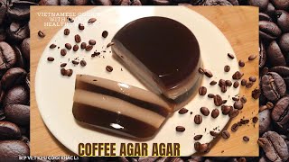 Coffee Agar Agar, refreshing dessert for coffee lovers on Christmas dinner / Rau câu càfê