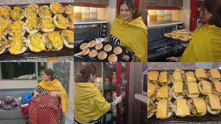 Garlicbread sandwich recipe 😋 l kapry stitch ho gy l weight loss journey main Garlicbread ka use