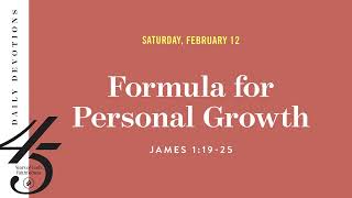 Formula for Personal Growth – Daily Devotional
