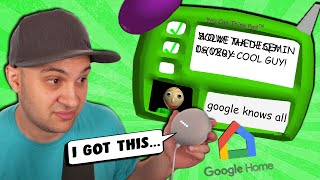 Can Google Home Answer Baldi's IMPOSSIBLE QUESTION?! | Baldi's Basics