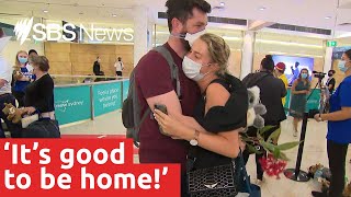 Emotional reunions at Sydney international airport as Australia opens borders | SBS News