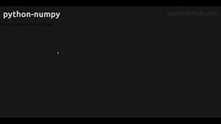 Save Numpy array to image