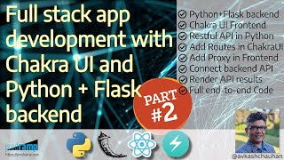 How to combine React based Chakra UI with Python Flask web server (Part 2/3)
