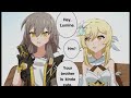 Stelle crushing on Aether  (Genshin Impact and Honkai Star Rail comic dub)