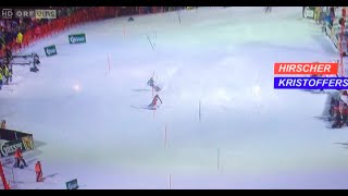 Slalom Schladming 2016 Linienvergleich Marcel Hirscher und Henrik Kristoffersen 2016 HD