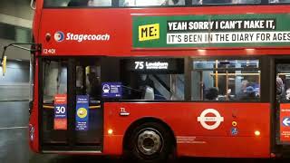 *[CURTAILTED]* 12401, YX66WCP on Route 75 in West Croydon Bus Station to Lewisham, Shopping Centre.