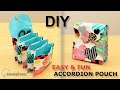 DIY Easy & Fun Accordion Pouch | 5 Pockets Pouch Bag Sewing Tutorial [sewingtimes]