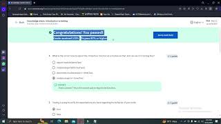 Knowledge check: Introduction to testing Coursera | Programming with JavaScript Meta
