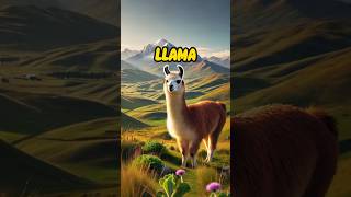 Graceful Llama in the Andean Highlands #facts #animals