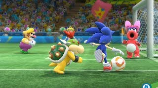 Mario and Sonic at The Rio 2016 Olympic Games  Football GamePlay Team Daisy vs Team Bowser Jr