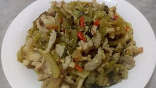 Easy To Cook Salted Vegetable With Meat and Chilli Padi