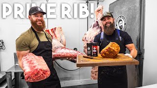 How To Cut Beef Prime Rib 3 Different Ways | By The Bearded Butchers!