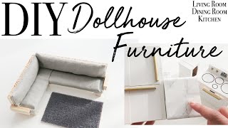 DIY Dollhouse Furniture part 1 ~ Relaxing DIY ~ Dollhouse Makeover Series (Video 4 of 6)