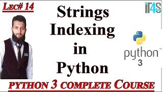 Python Tutorial in Urdu | Hindi | Strings Indexing in Python | Indexing of Strings in Python