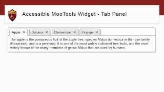 Accessible MooTools Tabpanel