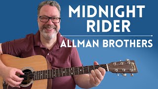 Midnight Rider Guitar Lesson - Allman Brothers - GREAT HOOK!