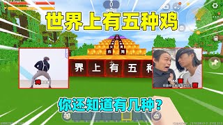 迷你世界：世界上有五種雞，炸雞烤雞和火雞，你還知道什么？