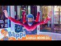 Blippi Mencoba Skydiving Di Dalam Ruangan | Blippi Bahasa Indonesia - Video Edukasi Anak