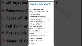 nursing interview questions